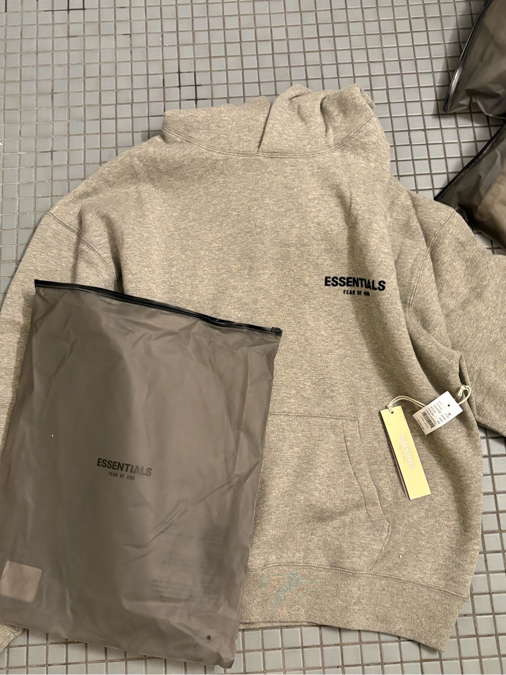 Essentials Men's Heather Beige Crewneck Sweatshirt